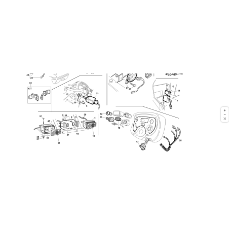 ORIGINAL LACKIERTE RÜCKLICHTHALTERUNG KUBOTA GIANNI FERRARI 95162000003