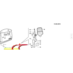 ORIGINAL KUBOTA GIANNI FERRARI 00.40.00.2010 Rundumkennleuchtenträger