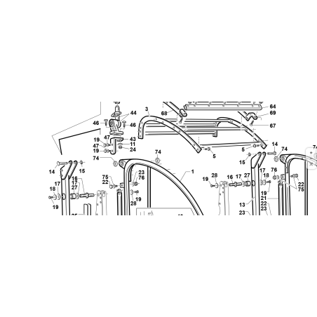 ORIGINAL KUBOTA GIANNI FERRARI 01.50.00.8760 Rops Rundumkennleuchtenträger