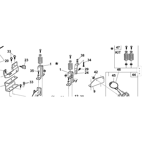 ORIGINAL KUBOTA GIANNI FERRARI SEAT SPRING SUPPORT 94500000033