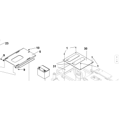 SUPPORT DE SIÈGE D'ORIGINE KUBOTA GIANNI FERRARI 93500353015