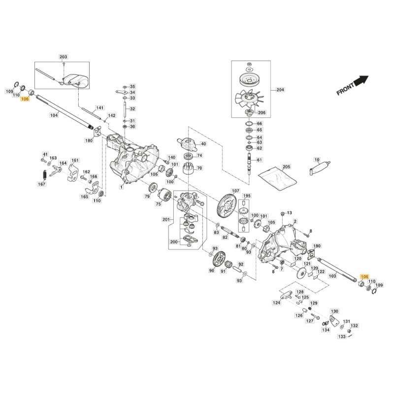 ORIGINAL STIGA Rasentraktor-Mäher-Kombi 1066 hq - 1530h 118870085/0