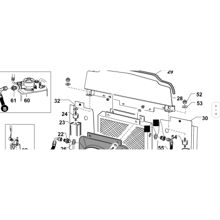 TRAVESAÑOS SUPERIORES RADIADOR COMPLETO CAT ORIGINAL KUBOTA GIANNI FERRARI 91008150000