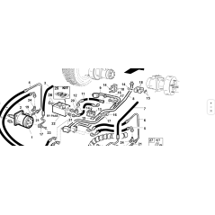 TUYAU 3/8 2SC F3/8-F90°3/8 L-950 ORIGINAL KUBOTA GIANNI FERRARI 92006180001