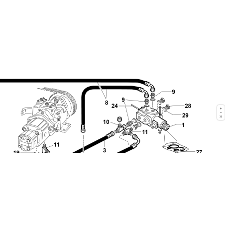 TUYAU 3/8 EN857 2SC F90°3/8-F1/2 L-720 ORIGINAL KUBOTA GIANNI FERRARI 91003110028