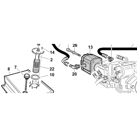 TUBO DE SUCCIÓN DE ACEITE ORIGINAL KUBOTA GIANNI FERRARI 95409120000