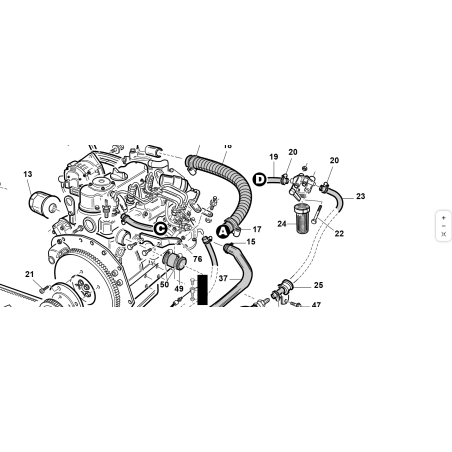 TUYAU DE POMPE À CARBURANT-MOTEUR D'ORIGINE KUBOTA GIANNI FERRARI 95317000004
