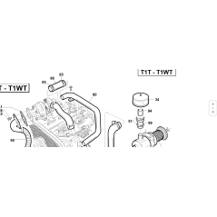 Air filter pipe T1WT-T2T-T4T ORIGINAL KUBOTA GIANNI FERRARI 01.50.01.3260