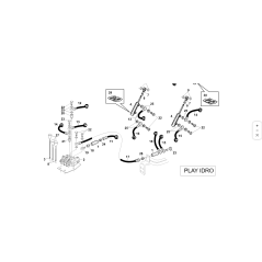TUBO R1 1/4 L-2400 COMP. DE CONEXIONES ORIGINALES KUBOTA GIANNI FERRARI 00777600090