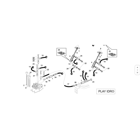 TUBO R1 1/4 L-2400 COMP. DE CONEXIONES ORIGINALES KUBOTA GIANNI FERRARI 00777600090