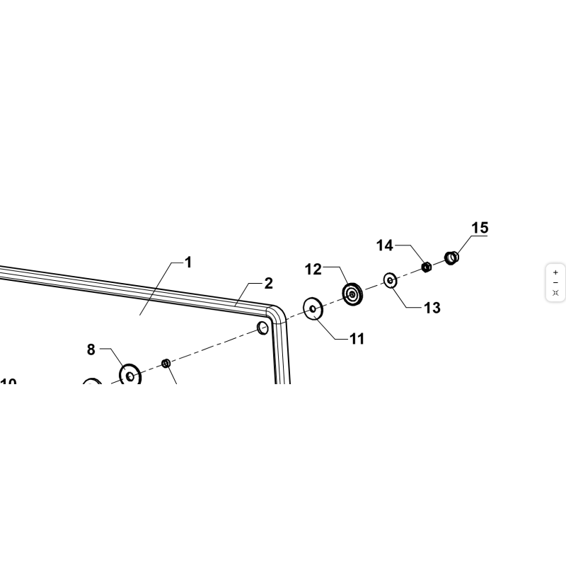 Vitre avant basse d'origine KUBOTA GIANNI FERRARI1 GF 95187100071
