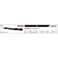 Lama AYP trattorino tagliaerba rasaerba tosaerba bilama piatto 42" R302639 | NewgardenParts.com