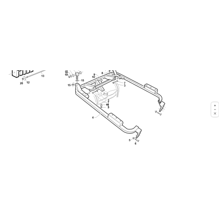 CADRE PÉRIMÉTRIQUE COMPLET ORIGINAL KUBOTA GIANNI FERRARI 95062130000 | NewgardenParts.com