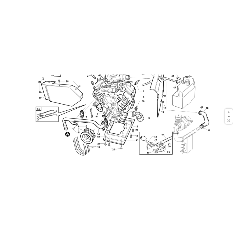 COLLECTEUR D'ÉCHAPPEMENT COMP. B&amp-S CATAPHORESE D'ORIGINE KUBOTA GIANNI FERRARI 95332000005