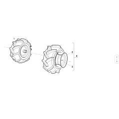 Roue Bridgeston TM SX 17-800X8 d'origine KUBOTA GIANNI FERRARI 95549000000