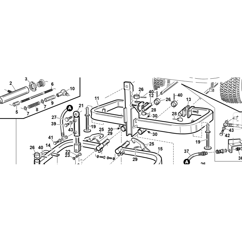 CILINDRO SOLL. RULLI ANTERIORI ORIGINALE KUBOTA GIANNI FERRARI 95117000007