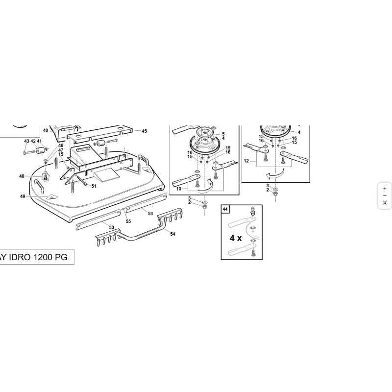 PROTEZIONE ANTERIORE PIATTO COMPL. ORIGINALE KUBOTA GIANNI FERRARI 95139110000