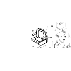 BRACCIOLO SEDILE SEAT TOP200 DX ORIGINALE KUBOTA GIANNI FERRARI 95599000033 | NewgardenParts.com