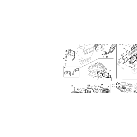 CÂBLE FILAIRE POUR PHARE AVANT DROIT D'ORIGINE KUBOTA GIANNI FERRARI 95162201001 | NewgardenParts.com