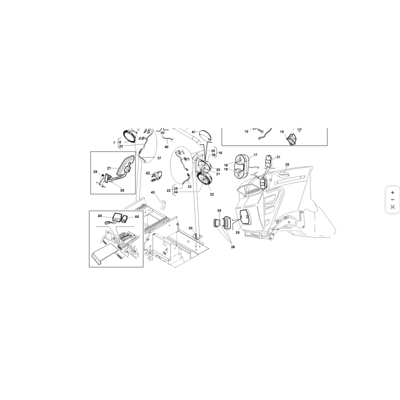 CABLAGGIO FRECCIA-POS.-ANABAGLIANTE DX ORIGINALE KUBOTA GIANNI FERRARI 95599000075