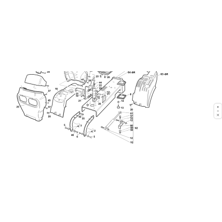 SUPPORT DE CAPOT GAUCHE PRÉASSEMBLÉ ORIGINAL KUBOTA GIANNI FERRARI 95200130000 | NewgardenParts.com