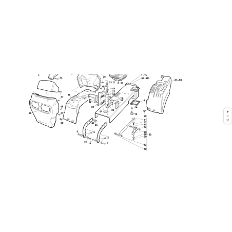 SUPPORT DE CAPOT DROIT PRÉASSEMBLÉ D'ORIGINE KUBOTA GIANNI FERRARI 95200120000 | NewgardenParts.com