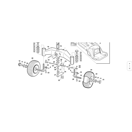 4R STEERING RETURN LEVER COMPL.ZNT ORIGINAL KUBOTA GIANNI FERRARI PZ95559110000 | NewgardenParts.com
