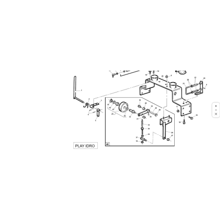 SUPPORT DE LEVIER DE DÉRIVATION D'ORIGINE KUBOTA GIANNI FERRARI PZ95042183000 | NewgardenParts.com