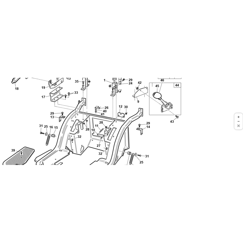 ORIGINAL KUBOTA GIANNI FERRARI BREMSKABEL-BEFESTIGUNGSPLATTE 94500310001