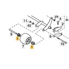 Wheel bushing ORIGINAL STIGA lawn tractor mower 1134-4319-01