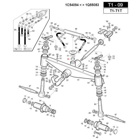 Boccola terminale cilindro sterzo TURBO1 ORIGINALE GIANNI FERRARI 01.20.00.0100 | NewgardenParts.com