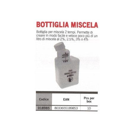 Bottiglia miscela 2 tempi crea in poco tempo più di 1 litro di miscela al 2% | NewgardenParts.com