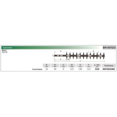 Lama inferiore BRILL tagliasiepe 400HS 007523 | NewgardenParts.com