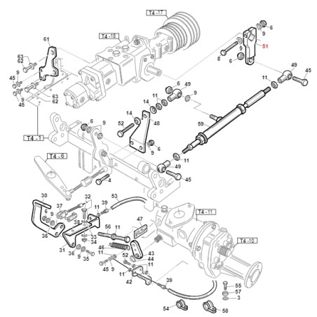 Braccio azionamento pompa Sauer TURBO1 ORIGINALE GIANNI FERRARI 01.50.00.5601 | NewgardenParts.com