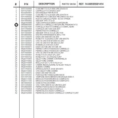 Braccio carrello anteriore premontato GIANNI FERRARI per piatto 126 SA