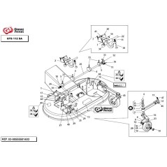 Braccio ruota piatto GIANNI FERRARI per piatto lame GTS 112 SA articolo 3 | NewgardenParts.com