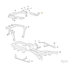 Bracciolo sinistro trattorino modelli GYRO500e ORIGINALE STIGA 387785291/0 | NewgardenParts.com