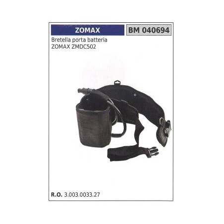 Bretella porta batteria ZOMAX ZMDC502 | NewgardenParts.com