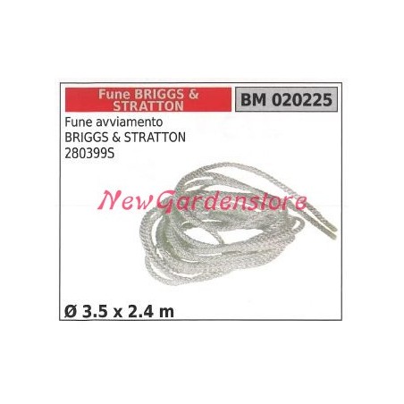 Fune avviamento briggs&stratton 280399S Ø 3.5 x 2.4m 020225 | NewgardenParts.com