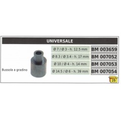 Step sleeve UNIVERSAL Ø 7 / 3 mm height 12,5 mm code 003659 | NewgardenParts.com