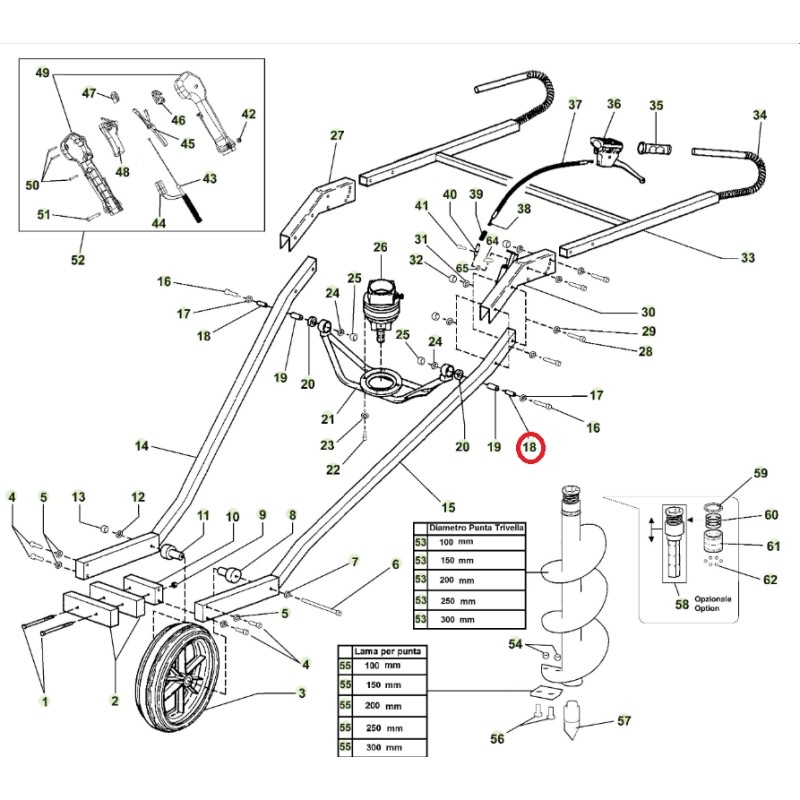 Bussola distanziale supporto riduttore ORIGINALE ACTIVE trivella t152 020814