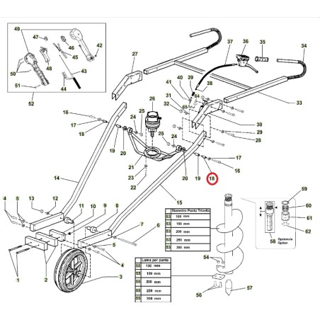 Bussola distanziale supporto riduttore ORIGINALE ACTIVE trivella t152 020814 | NewgardenParts.com