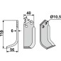 Hoja motoazada compatible 350-055 725R derecha B.C.S