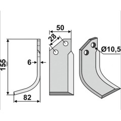 Lama zappa motocoltivatore motozappa fresa compatibile 350-583 BERTOLINI Dx 155 | NewgardenParts.com