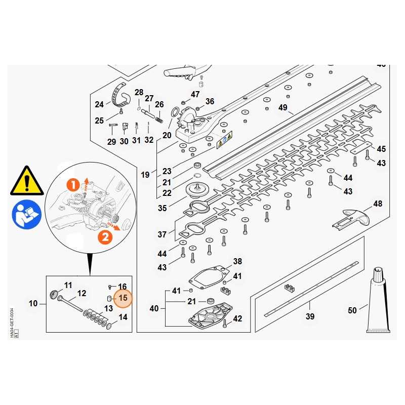 Threaded bush hedge trimmer models HLA135 ORIGINAL STIHL 42436429002