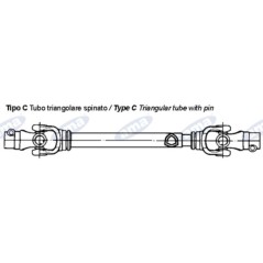 PTO shaft AMA Cat. 2 CE approved 2x800mm - 00956