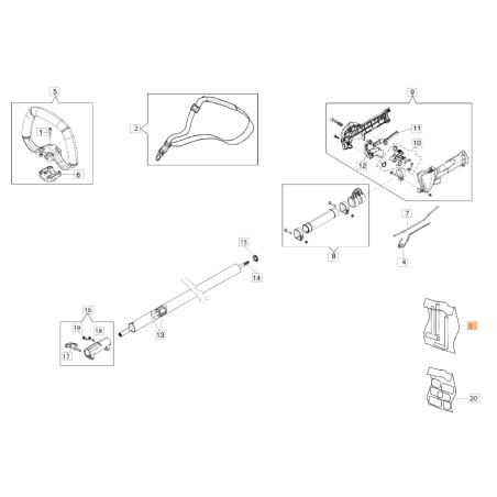 Busta attrezzi trasmissione ORIGINALE OLEOMAC per unita' motore BC300D 61260029R | NewgardenParts.com