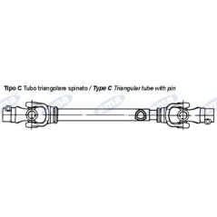 Albero cardanico AMA Cat. 4 omologato CE 4x800mm -  01719