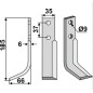 Hacke Winkelmesser Kreiselgrubber Pinne 350-206 350-205 NIBBI BRUNO