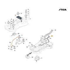 Cablaggio batteria ORIGINALE STIGA a3000 - a5000 rtk robot rasaerba 122063051/0 | NewgardenParts.com